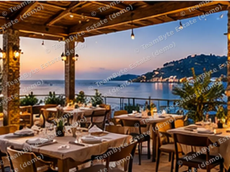 Restaurant with seafront veranda